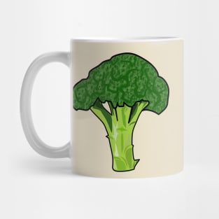 Broccoli cartoon illustration Mug